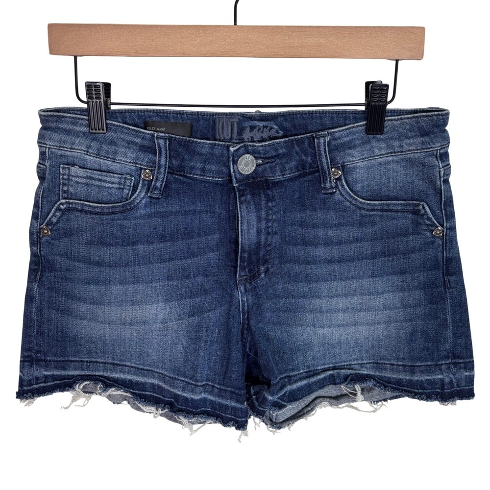 Kut From The Kloth Womens Denim Kelly Shorts Sz 8 Jean Cut Off 4" Inseam‎